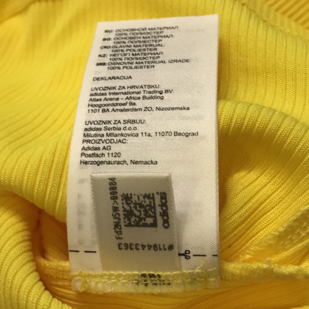 ADIDAS Originals Fashion League Yellow Tank Top - Picture 6 of 10